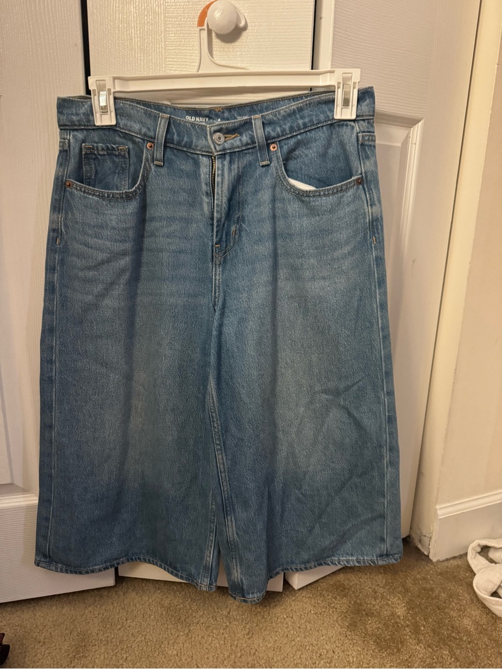 Old Navy Blue High-Rise Baggy Wide Leg Jeans